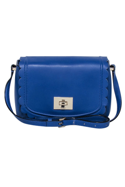 Current Boutique-Kate Spade - Cobalt Blue Leather Scalloped Edge Crossbody Bag