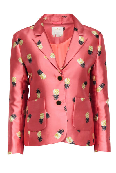 Current Boutique-Kate Spade - Coral Pineapple Jacquard Jacket Sz 4
