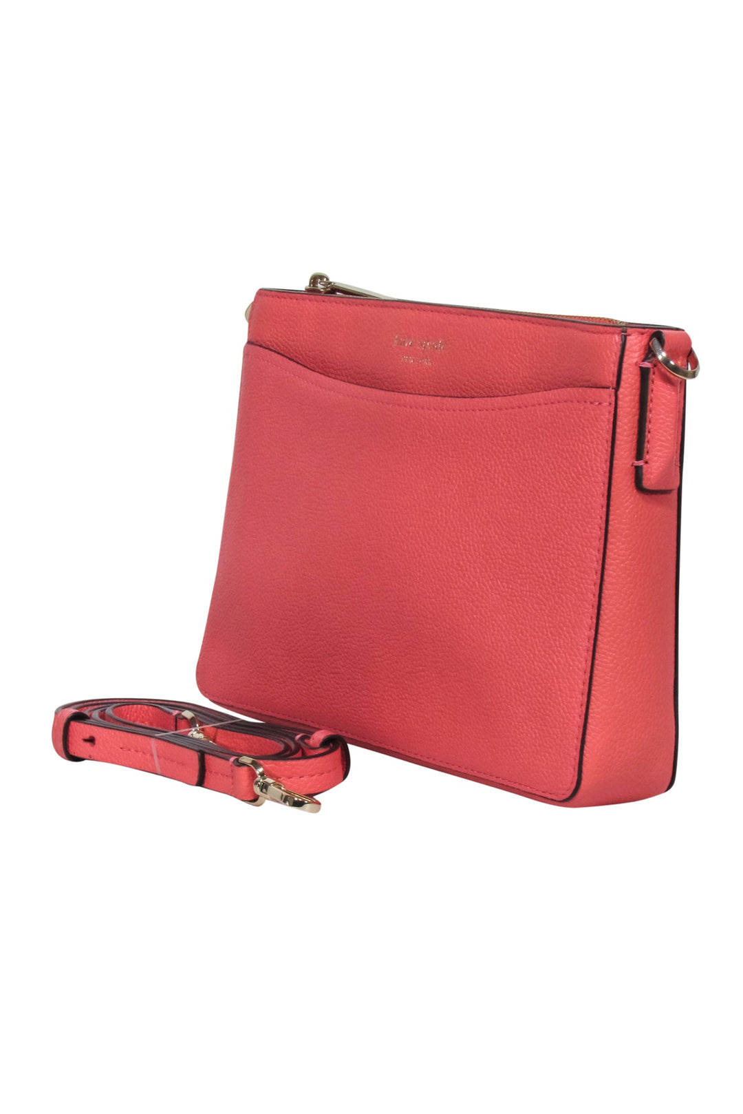 New Coral Color Leather Kate online SpadeClutch