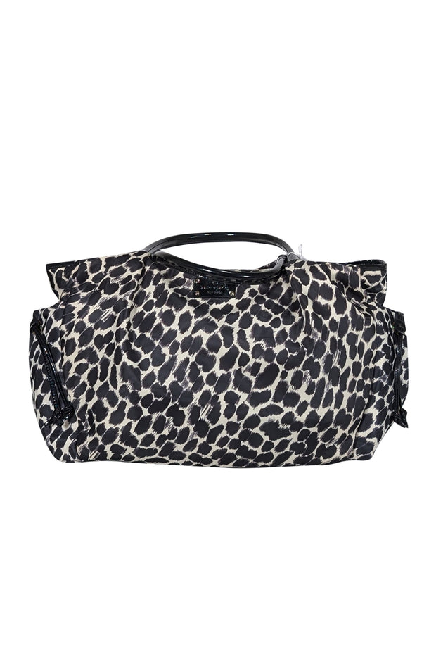 Current Boutique-Kate Spade - Cream & Black Leopard Print Nylon "Stevie" Baby Tote Bag