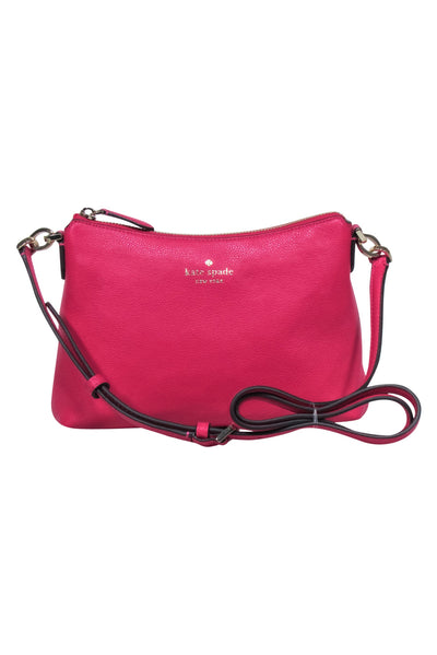 Current Boutique-Kate Spade - Fuchsia Pebbled Leather Crossbody Bag