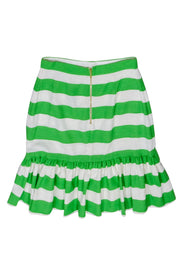 Current Boutique-Kate Spade - Green & White Stripe Drop Waist Skirt Sz 8