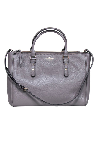 Current Boutique-Kate Spade - Grey Pebbled Leather Large Tote