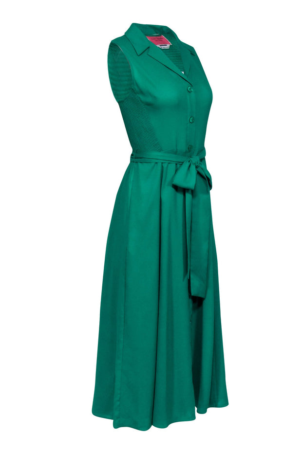 Current Boutique-Kate Spade - Kelly Green Sleeveless Button Front Dress Sz 10
