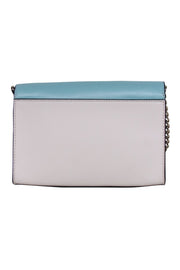 Current Boutique-Kate Spade - Light Blue, Navy & White Saffiano Leather Crossbody Bag