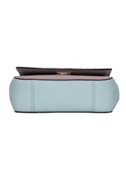 Current Boutique-Kate Spade - Light Blue & Taupe Colorblocked Leather Crossbody Bag