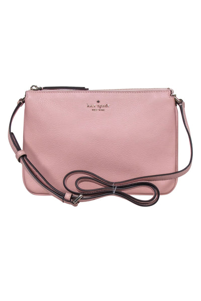 Current Boutique-Kate Spade- Light Pink Pebbled Leather "Triple Gusset" Crossbody