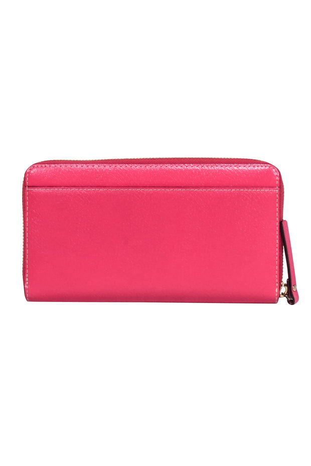 Current Boutique-Kate Spade - Magenta Pink Lather Zipper Around Wallet