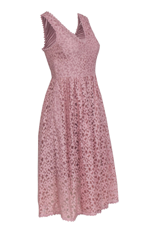 Current Boutique-Kate Spade - Mauve Pink Lace Sleeveless Dress Sz 0