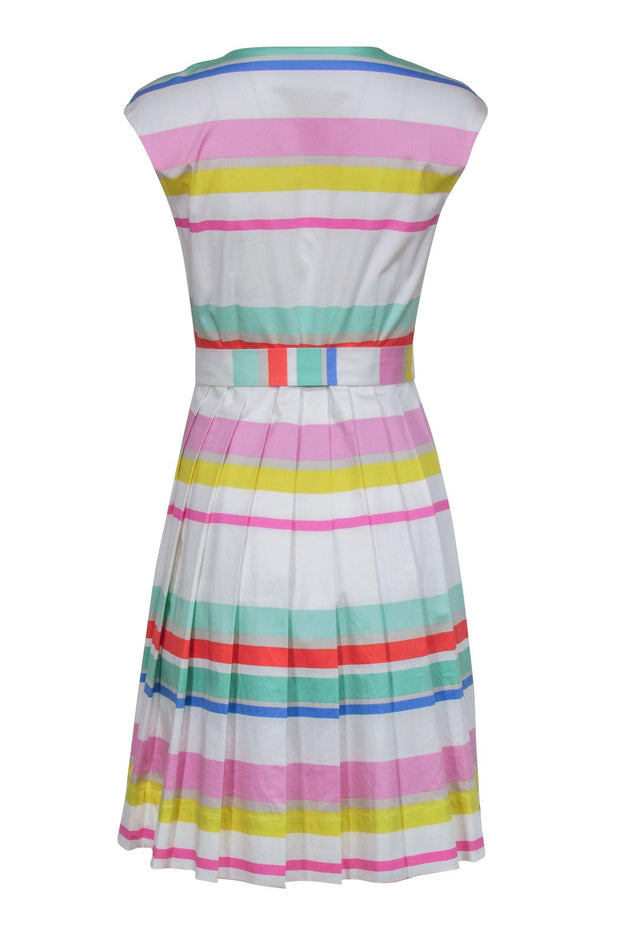 Current Boutique-Kate Spade - Multicolor Stripe Sleeveless w/ Pleated Skirt Sz 4