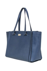 Current Boutique-Kate Spade - Navy Leather Saffiano Leather Tote Bag