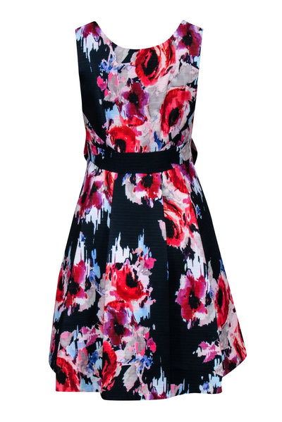 Kate Spade - Navy & Multi Color Floral Print Sleeveless Dress Sz 4
