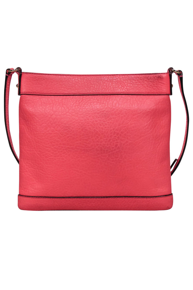 Current Boutique-Kate Spade - Neon Coral Pink Laser Cut Front Crossbody Bag