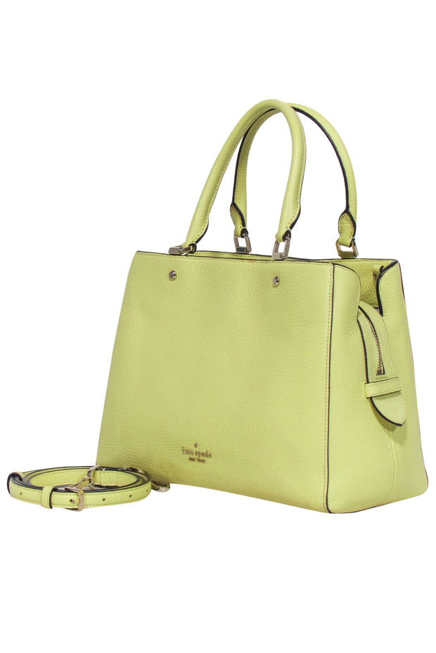 Current Boutique-Kate Spade - Neon Yellow Pebbled Leather Satchel Bag