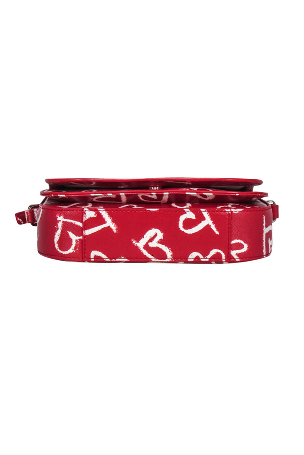 Current Boutique-Kate Spade - Red Leather Lipstick Heart Print Crossbody Bag