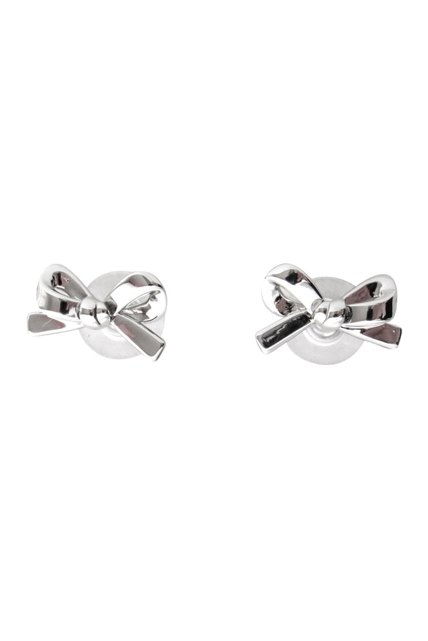 Current Boutique-Kate Spade - Silver-Tone Bow Earrings
