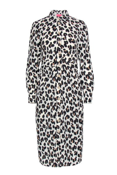 Current Boutique-Kate Spade - Tan Leopard Print Button Down Dress Sz 4