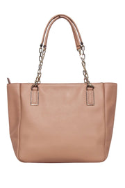 Current Boutique-Kate Spade - Tan Pebbled Leather Tote Bag w/ Chain-Link Handles