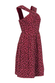 Current Boutique-Kate Spade - Tan w/ Pink & Black Floral Print Dress Sz 4