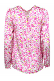 Current Boutique-Kate Spade - Whit & Pink Floral Print Blouse Sz S