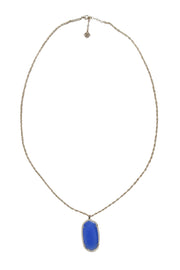 Current Boutique-Kendra Scott - Gold Chain w/ Blue Pendant Necklace