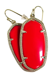 Current Boutique-Kendra Scott - Red & Gold Dangle Earrings
