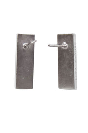 Current Boutique-Kendra Scott - Silver & Gunmetal Rectangular Stud Earrings