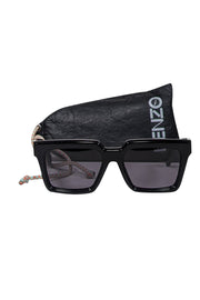 Current Boutique-Kenzo - Black Rectangular Sunglasses