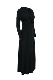 Current Boutique-Khaite - Black Long Sleeve Mid Maxi Dress Sz M