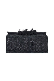 Current Boutique-Koorreloo - Black Leather & Suede Woven "The New Yorker Soho" Flap Bag