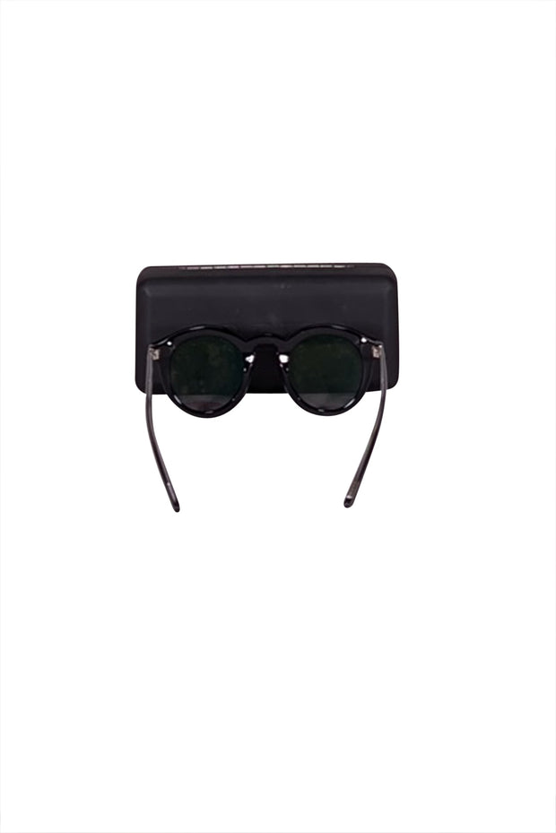 Current Boutique-Krewe - Black Rounded "Collins" Sunglasses