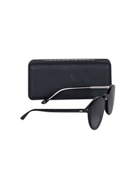 Current Boutique-Krewe - Black Rounded "Collins" Sunglasses