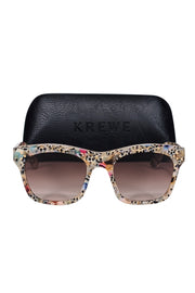 Current Boutique-Krewe - White & Multi Color Tortoise Sunglasses