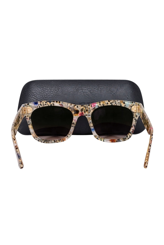 Current Boutique-Krewe - White & Multi Color Tortoise Sunglasses