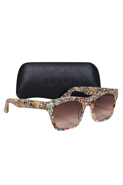 Current Boutique-Krewe - White & Multi Color Tortoise Sunglasses