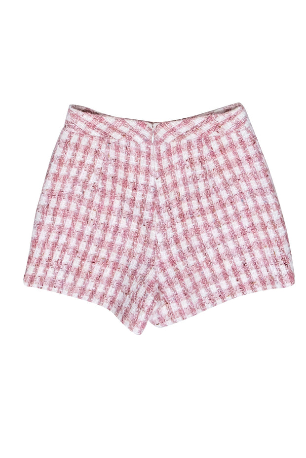 Current Boutique-L'Agence - Pink & White Tweed Shorts Sz 0