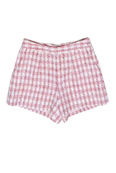 Current Boutique-L'Agence - Pink & White Tweed Shorts Sz 0