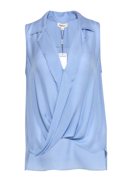 Current Boutique-L'Agence - Powder Blue Sleeveless Silk Top Sz L