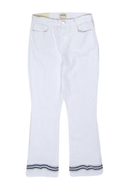 Current Boutique-L'Agence - White Denim Jeans w/ Ribbon Hem Detail Sz 2