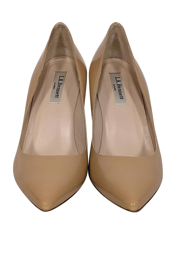 Current Boutique-L.K. Bennett - Beige Patent Leather Pumps Sz 9.5