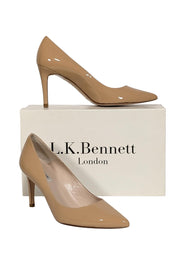 Current Boutique-L.K. Bennett - Beige Patent Leather Pumps Sz 9.5