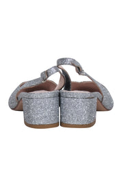 Current Boutique-L.K.Bennett - Silver Glitter Slingback Heels Sz 8