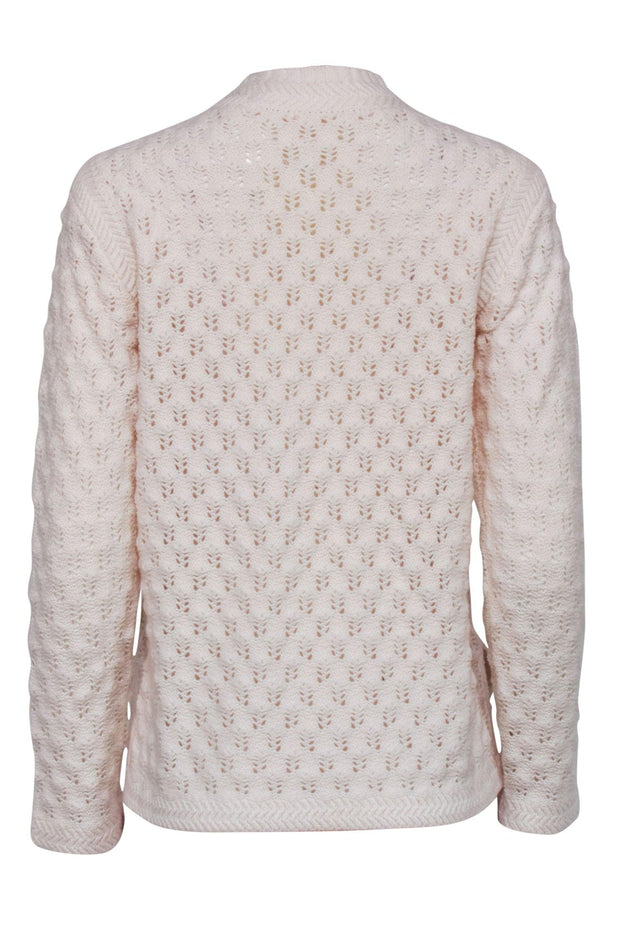 Current Boutique-La Vie Rebecca Taylor - Cream Knit Crewneck Sweater Sz S
