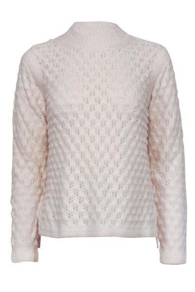 Current Boutique-La Vie Rebecca Taylor - Cream Knit Crewneck Sweater Sz S