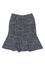 Current Boutique-Lafayette 148 - Black & White Textured Flared Skirt Sz 6