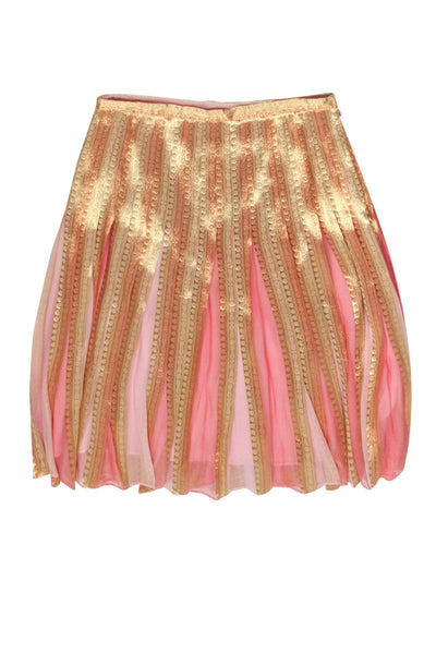 Lafayette gold sequin skirt best sale