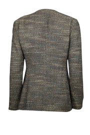 Current Boutique-Lafayette 148 - Green, Olive, & Cream Tweed Jacket Sz 4