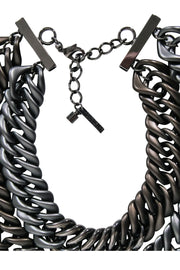 Current Boutique-Lafayette 148 - Gun Metal Grey Thick Chain Necklace