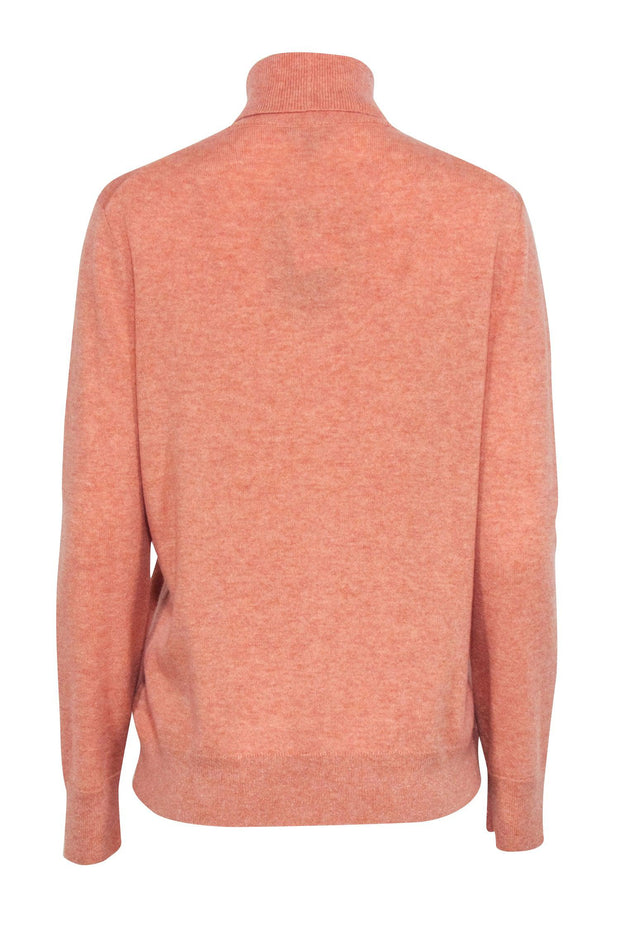 Current Boutique-Lafayette 148 - Orange Cashmere Turtleneck Sweater Sz L