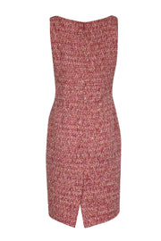 Current Boutique-Lafayette 148 - Red & Pink Boucle Sleeveless Sheath Dress Sz 6